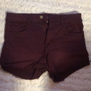 Burgundy shorts